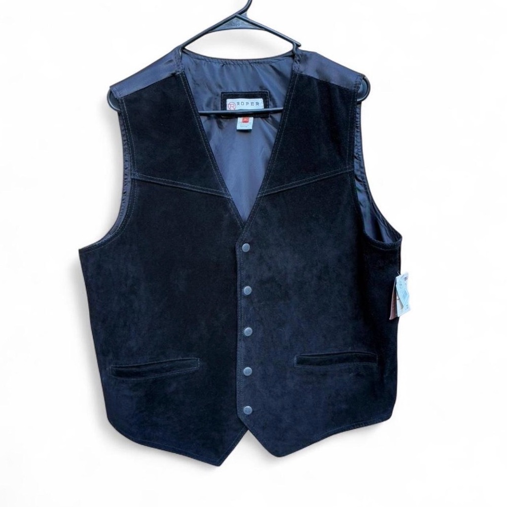 Roper Black Suede Vest